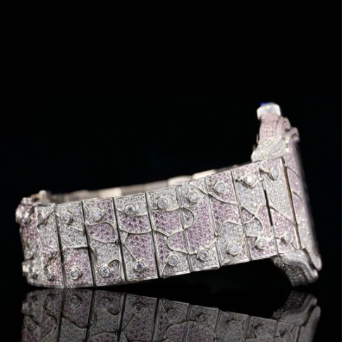 Stylish Double Color Moissanite Diamond Iced Out Watch For Men