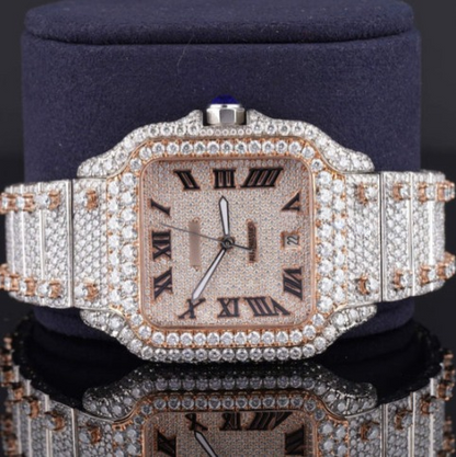 Luxurious Diamond Iced Out Automatic Moissanite Watch