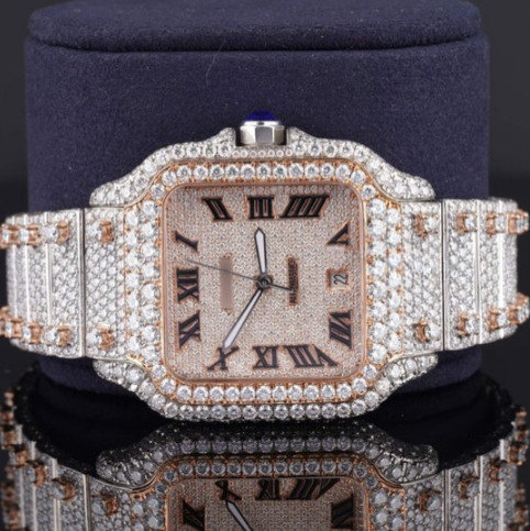 Luxurious Diamond Iced Out Automatic Moissanite Watch