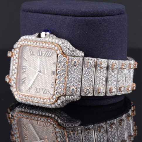 Luxurious Diamond Iced Out Automatic Moissanite Watch