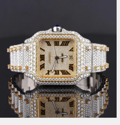 Luxurious Diamond Iced Out Automatic Moissanite Watch