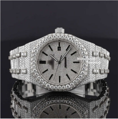 Dashing Two Tone Diamond Iced Out Moissanite Watch