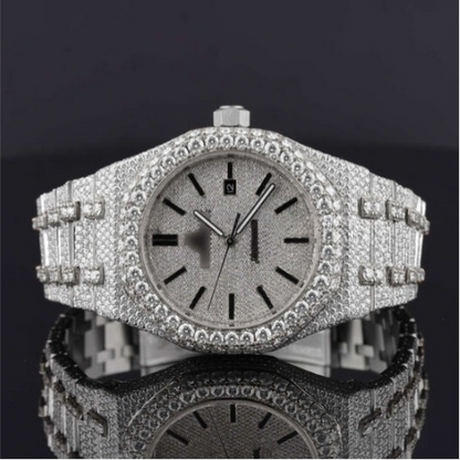 Dashing Two Tone Diamond Iced Out Moissanite Watch