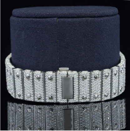 Moissanite Diamond Watch In Unique Style Fully Iced Out Watch