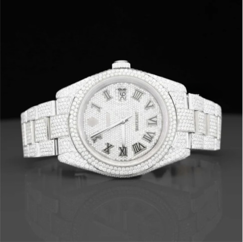 Stylish Full Body Iced Out Moissanite Watch For Men