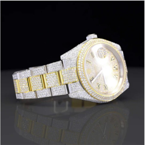 Stylish Full Body Iced Out Moissanite Watch For Men