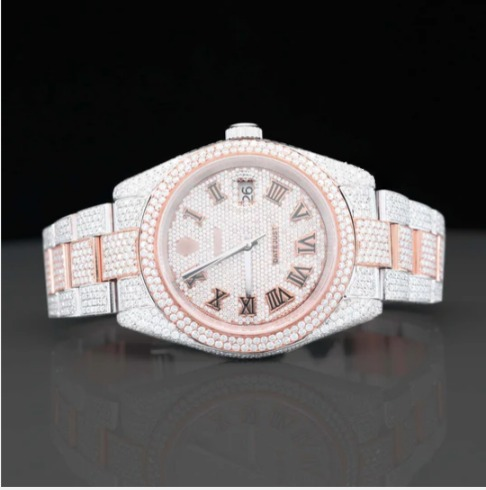 Stylish Full Body Iced Out Moissanite Watch For Men