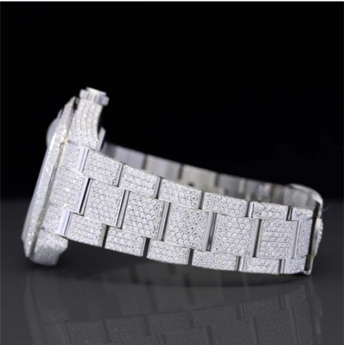 Classic Fully Iced Out Moissanite Watch Automatic For Men