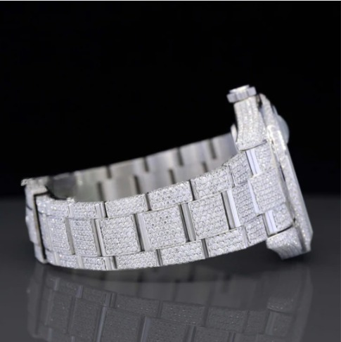 Classic Fully Iced Out Moissanite Watch Automatic For Men
