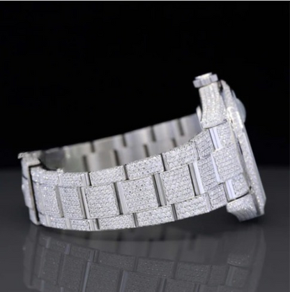 Classic Fully Iced Out Moissanite Watch Automatic For Men