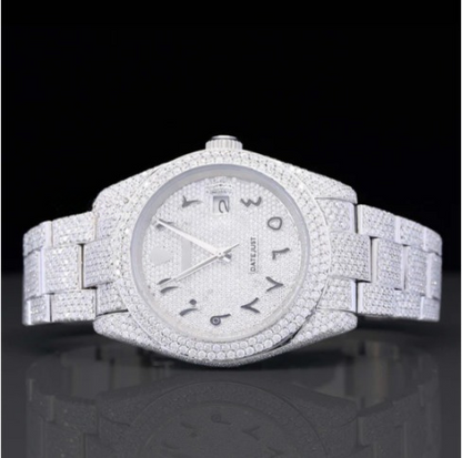 Classic Fully Iced Out Moissanite Watch Automatic For Men