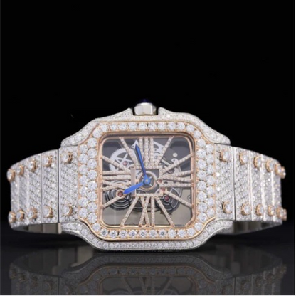 Iced Out Moissanite Watch Hip Hop Automatic Watch For Men
