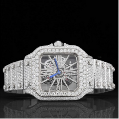 Iced Out Moissanite Watch Hip Hop Automatic Watch For Men