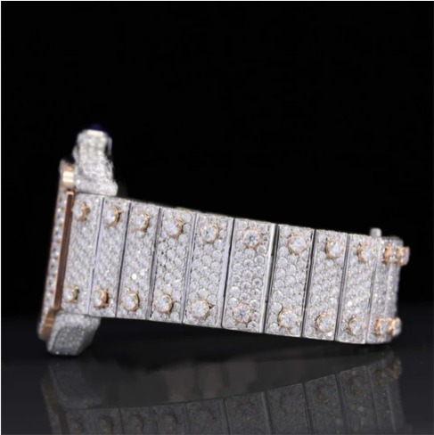 Iced Out Moissanite Watch Hip Hop Automatic Watch For Men