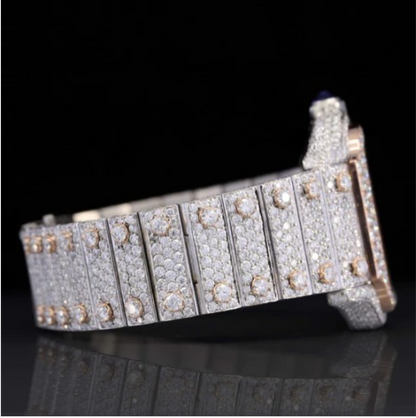 Iced Out Moissanite Watch Hip Hop Automatic Watch For Men