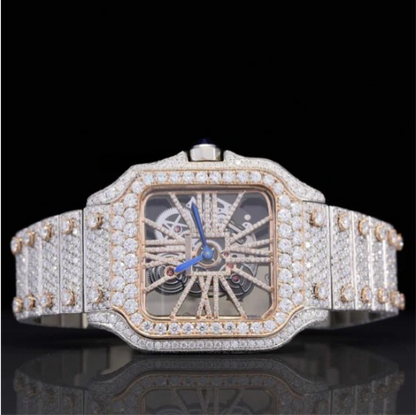 Iced Out Moissanite Watch Hip Hop Automatic Watch For Men