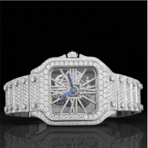 Iced Out Moissanite Watch Hip Hop Automatic Watch For Men