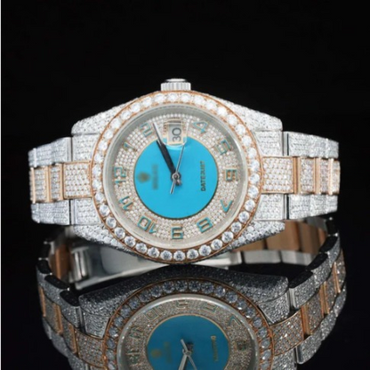 Pretty Iced Out Automatic Superior Moissanite Diamond Watch