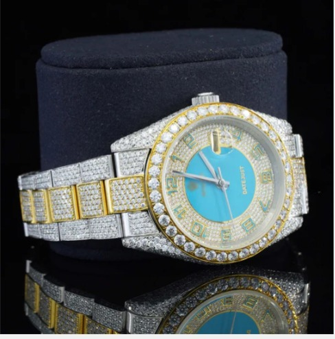 Pretty Iced Out Automatic Superior Moissanite Diamond Watch