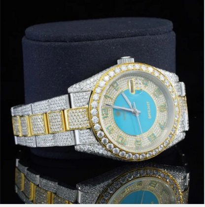 Pretty Iced Out Automatic Superior Moissanite Diamond Watch