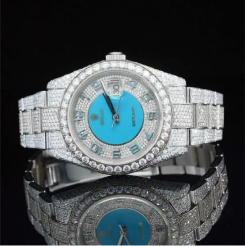 Pretty Iced Out Automatic Superior Moissanite Diamond Watch