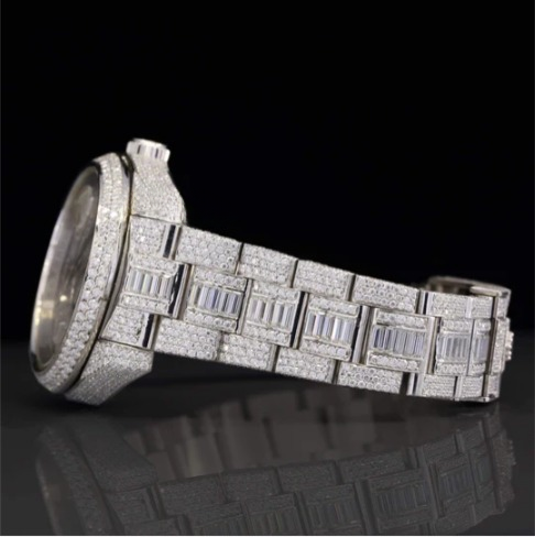 Superior Iced Out Moissanite Watch With Japan Automatic Moissanite Watch