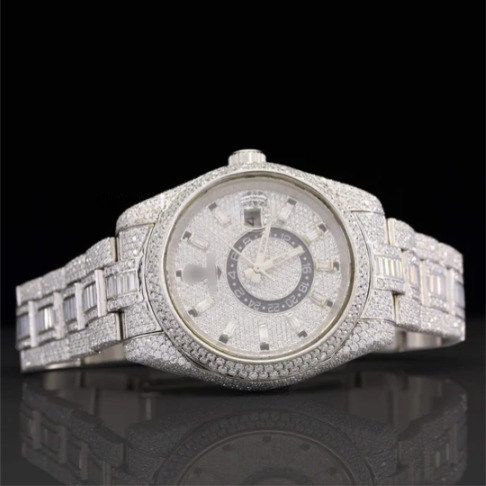 Superior Iced Out Moissanite Watch With Japan Automatic Moissanite Watch