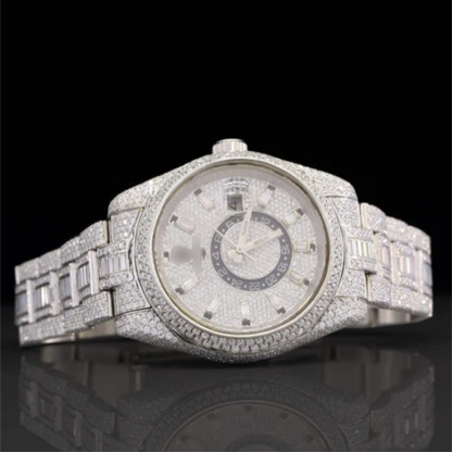 Superior Iced Out Moissanite Watch With Japan Automatic Moissanite Watch