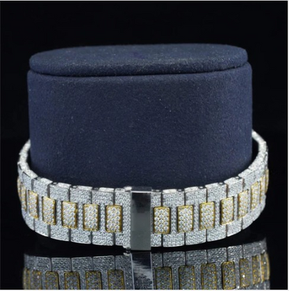 Classic Two Tone Moissanite Diamond Iced Out Automatic Watch