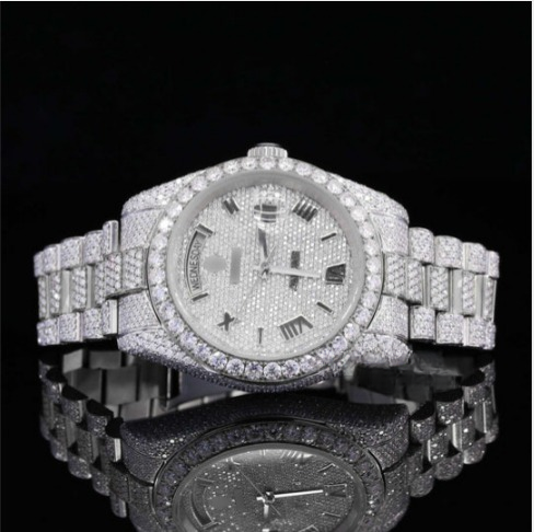 Stylish Full Body Diamond Iced Out Moissanite Watch Luxurious For Men