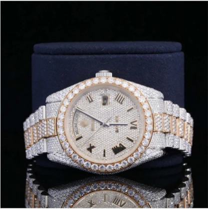 Stylish Full Body Diamond Iced Out Moissanite Watch Luxurious For Men