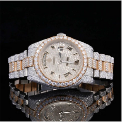 Stylish Full Body Diamond Iced Out Moissanite Watch Luxurious For Men