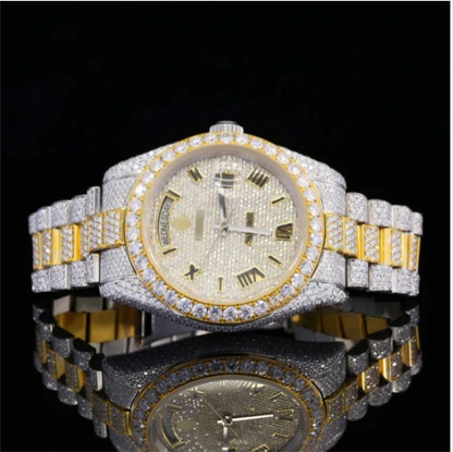 Stylish Full Body Diamond Iced Out Moissanite Watch Luxurious For Men