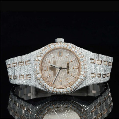 Magnificent Moissanite Diamond Iced Out Bust Down Watch For Men