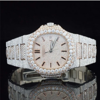 Elegant Moissanite Diamond Iced Out And Automatic Wrist Watch