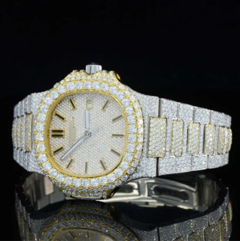 Elegant Moissanite Diamond Iced Out And Automatic Wrist Watch
