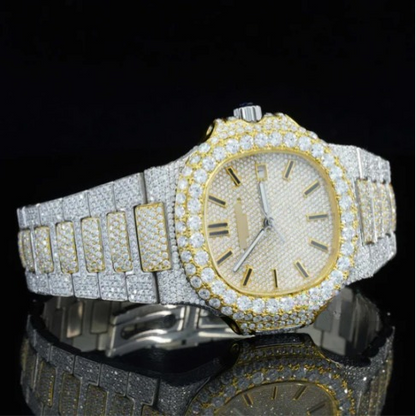 Elegant Moissanite Diamond Iced Out And Automatic Wrist Watch