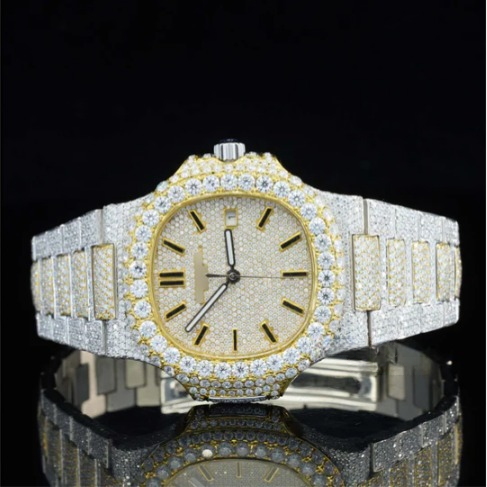 Elegant Moissanite Diamond Iced Out And Automatic Wrist Watch
