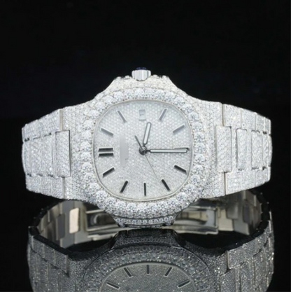 Elegant Moissanite Diamond Iced Out And Automatic Wrist Watch