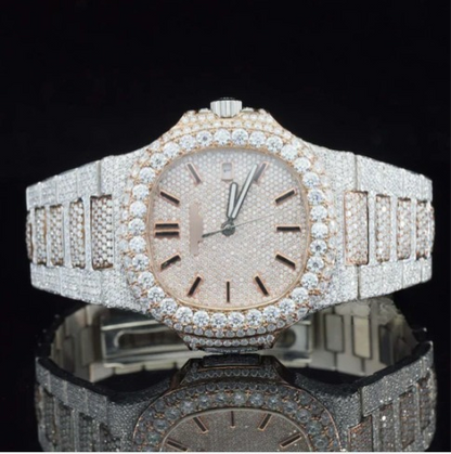 Stylish Full Body Moissanite Diamond Iced Out Automatic Watch