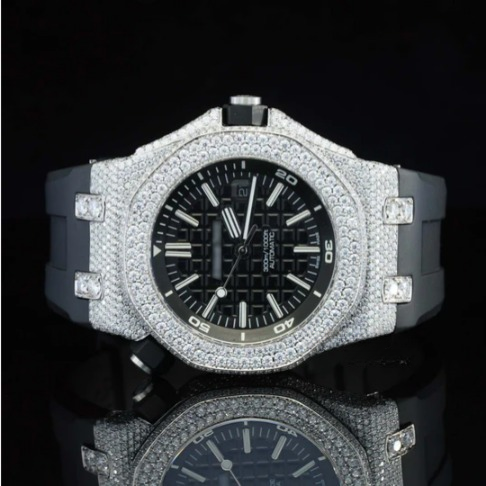 Fabulous Moissanite Watch Iced Out Automatic Wrist Watch For Men