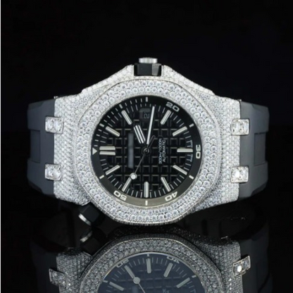 Fabulous Moissanite Watch Iced Out Automatic Wrist Watch For Men
