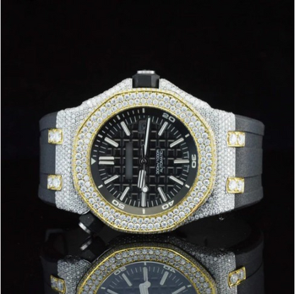 Fabulous Moissanite Watch Iced Out Automatic Wrist Watch For Men
