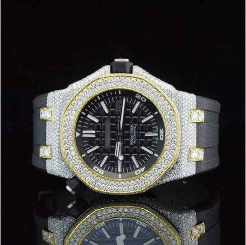 Fabulous Moissanite Watch Iced Out Automatic Wrist Watch For Men