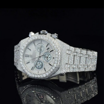 Fabulous Iced Out Automatic Moissanite Diamond Wrist Watch For Men