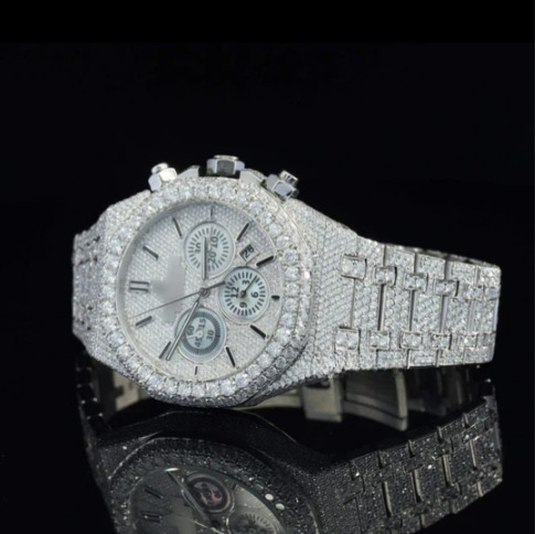 Fabulous Iced Out Automatic Moissanite Diamond Wrist Watch For Men