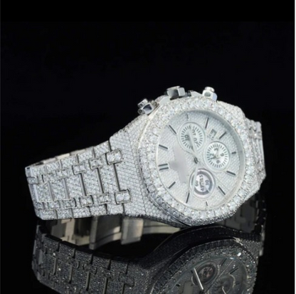 Fabulous Iced Out Automatic Moissanite Diamond Wrist Watch For Men