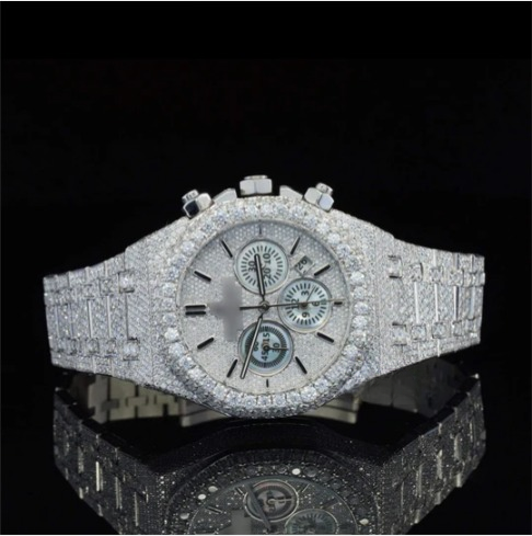 Fabulous Iced Out Automatic Moissanite Diamond Wrist Watch For Men