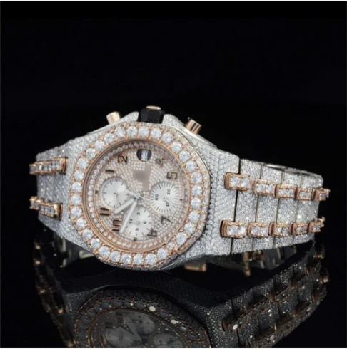 Fabulous Automatic Moissanite Diamond Iced Out Wrist Watch For Men