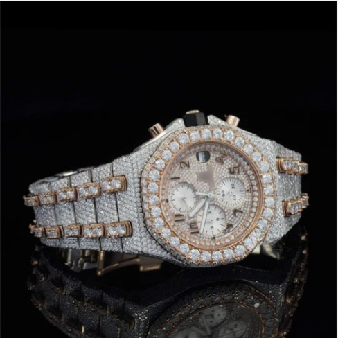 Fabulous Automatic Moissanite Diamond Iced Out Wrist Watch For Men